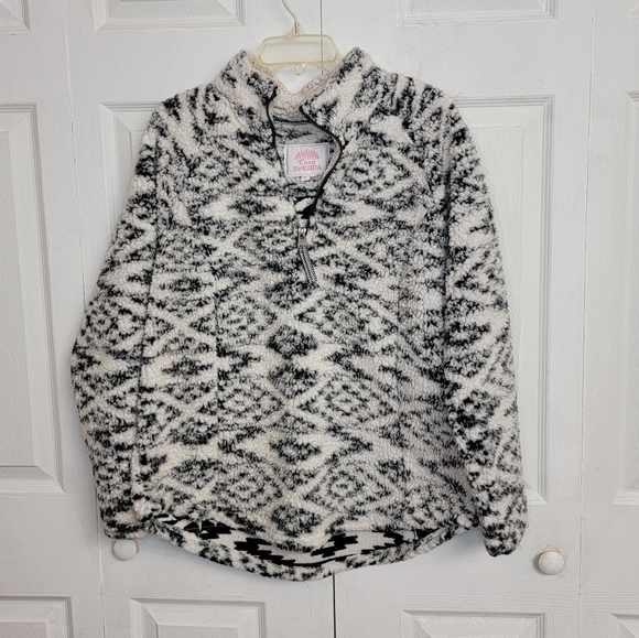 Member’s Mark Tops - Member’s Mark Cozy Sherpa Aztec oversized 1/4 Zip Pullover Top Small